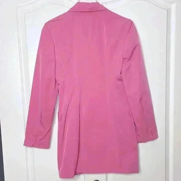 STAUD Hue Moire Mini Blazer Dress Bubblegum Pink Size XS NWT - Picture 6 of 11